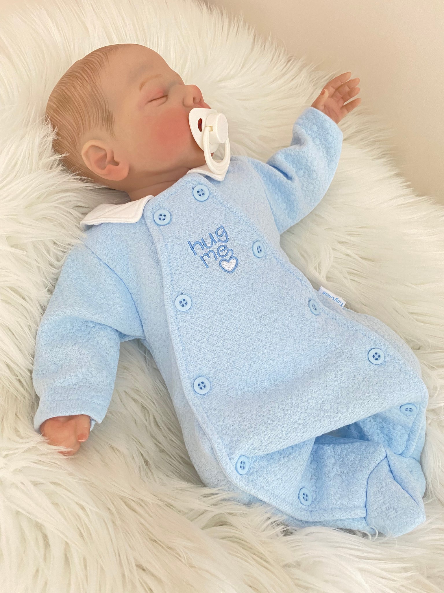 Premature Baby Boys All in One Button Up Outfit - Hug Me