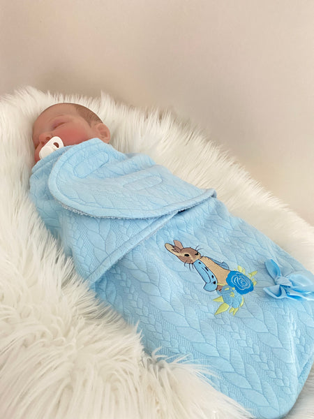 Peter Rabbit Soft Swaddle Wrap  - Blue