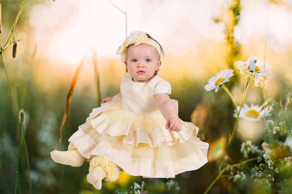 Beau Kid Lemon Layered Dress