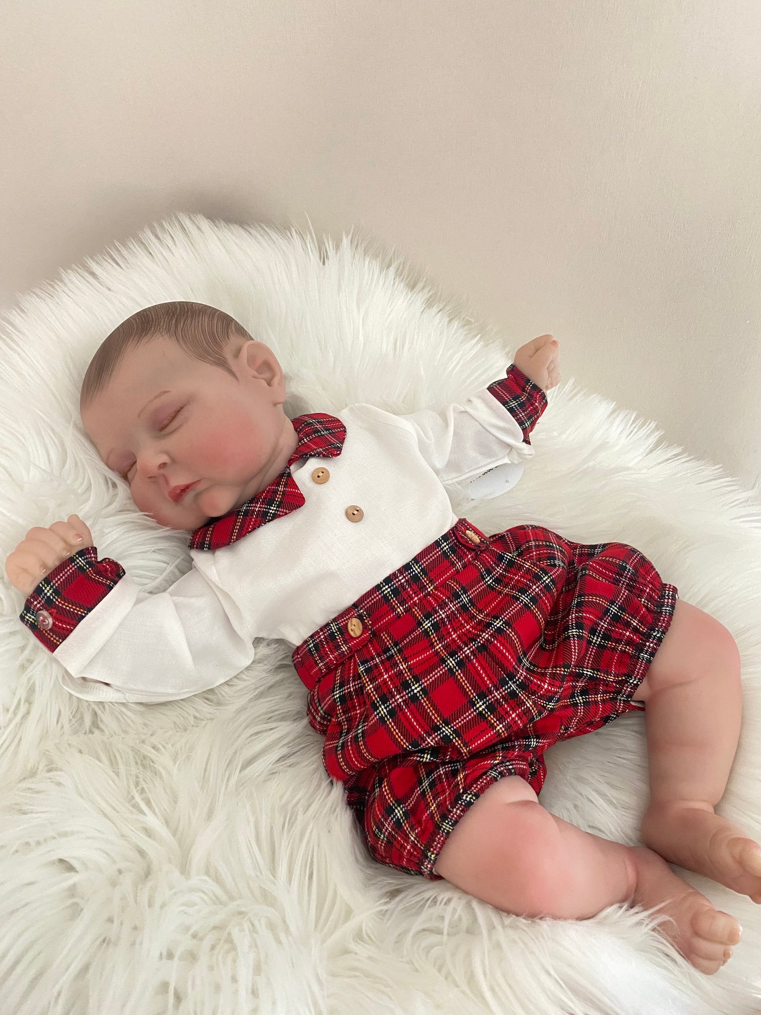 Baby Boys Tartan Romper Set