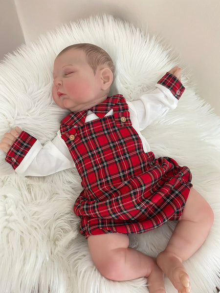 Baby Boys Tartan Romper Short Set