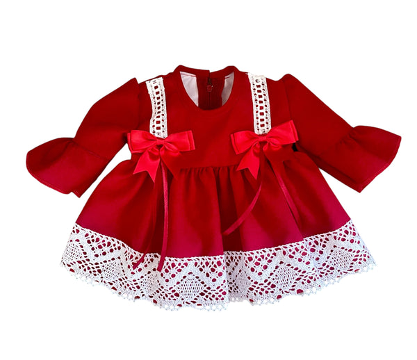 Baby Girls Red Lace Dress