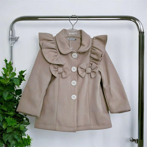 Girls Frilly Bow Coat