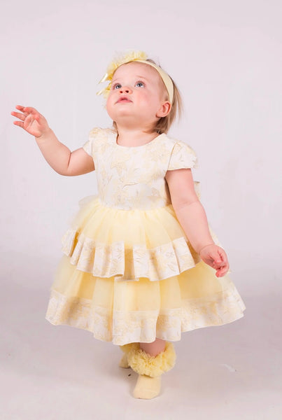 Beau Kid Lemon Layered Dress