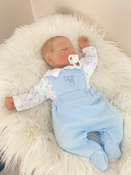 Premature Baby Boys 2pcs Dungaree Set - Hug Me