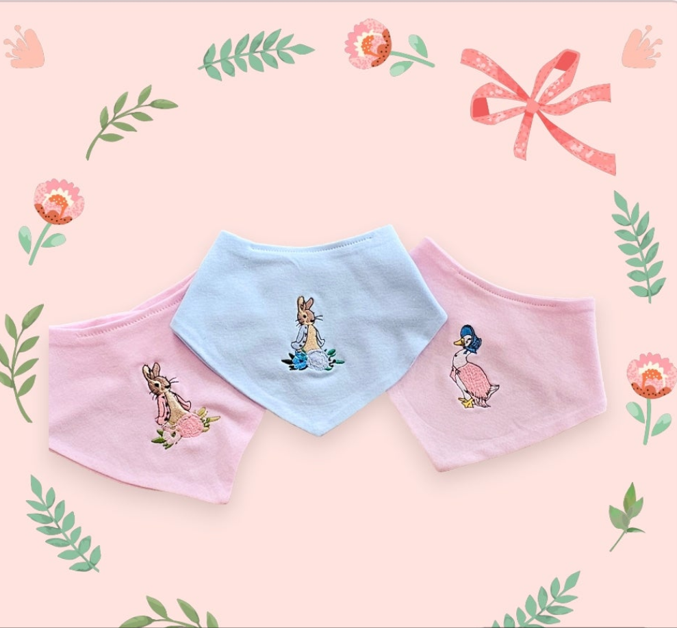 Beatrix Potter & Friends Assorted Bibs Flopsy Puddleduck Peter Rabbit