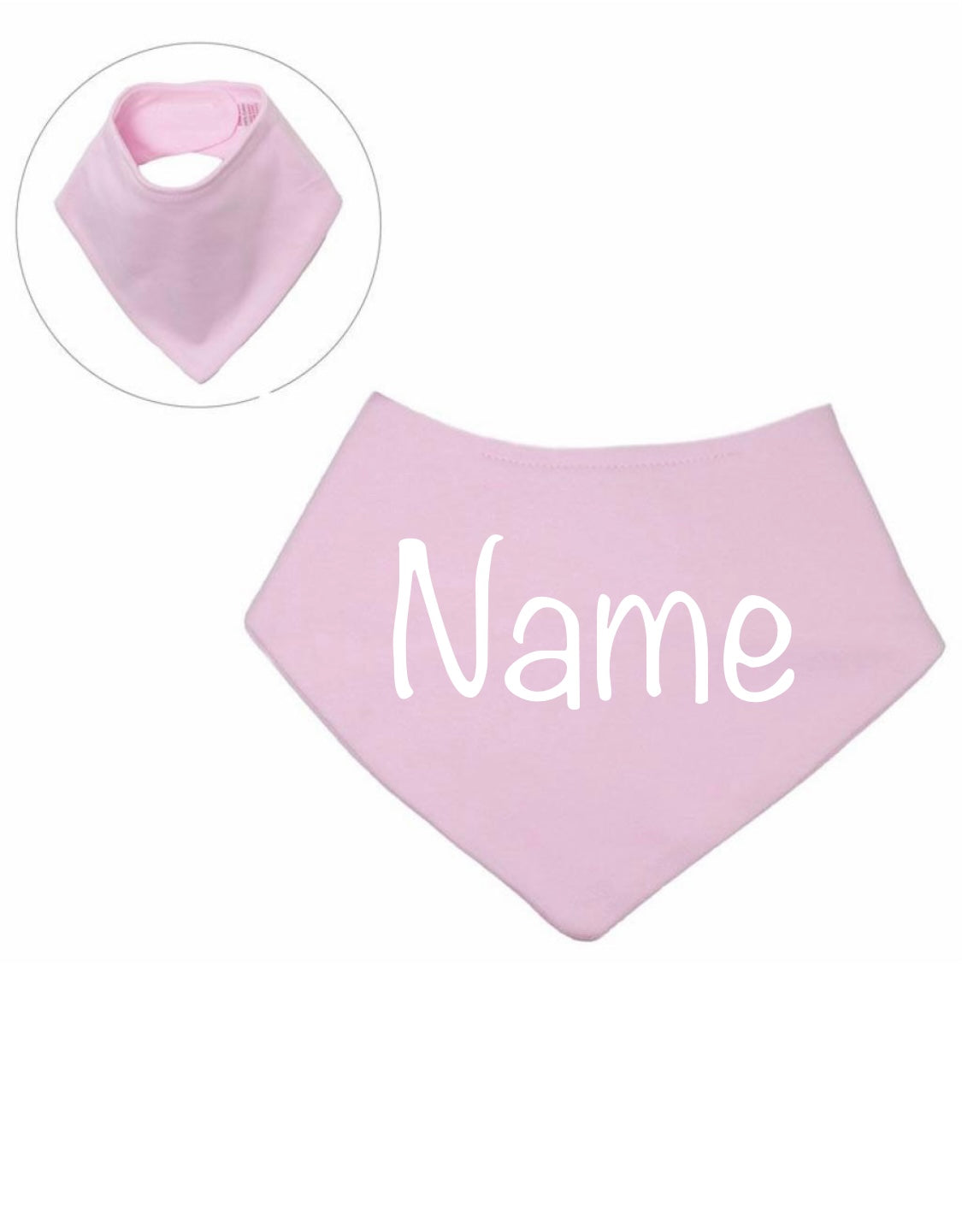 bandana personalised pink bib 