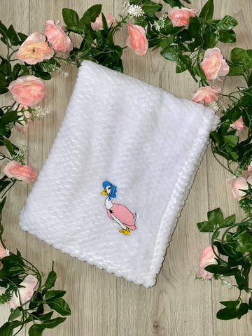 jemima puddleduck soft feel baby blanket fleece baby clothes 