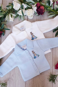 peter rabbit baby boys beatrix potter cardigan blue baby boys dandelion gillytots 